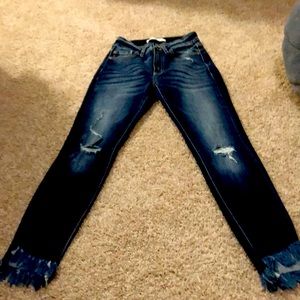 KanCan distressed blue jeans, size 23, new without tags